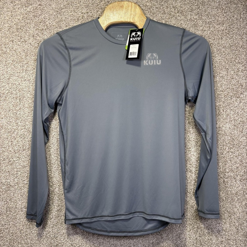 NWT KUIU Shirt Mens Large Gray Velocity LS Crew Long Sleeve Hunting Performance
